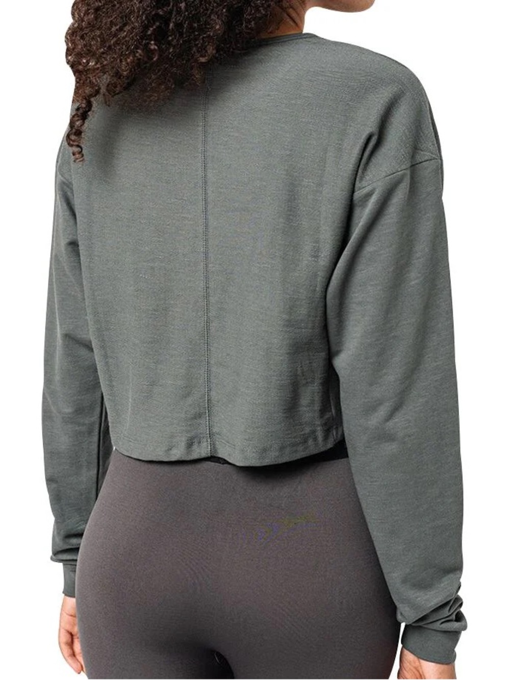 Gymshark Grey Cropped Long Sleeve Top - Picture 2 of 3